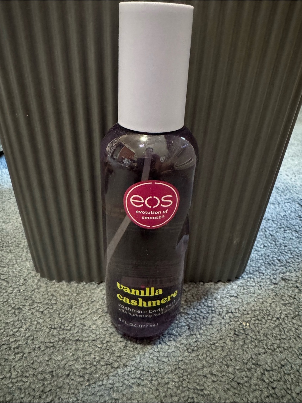 eos Vanilla Cashmere Body Mist - Purple Bottle with White Cap